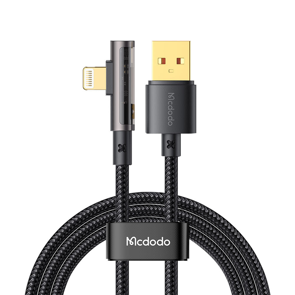 [Mcdodo] 아이스 90도 USB-A to 8핀 고속충전 케이블 CA351