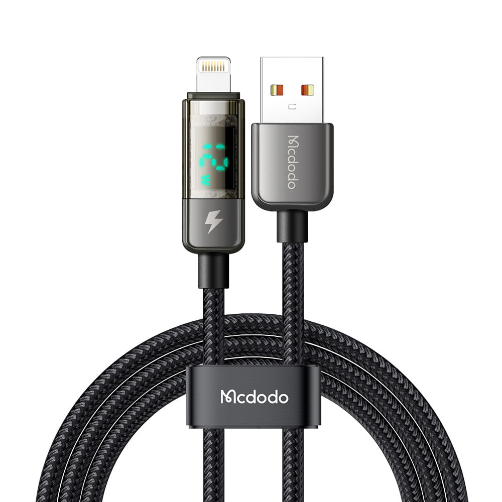 [Mcdodo] 아이스 디스플레이 자동전류차단 USB-A to 8핀 고속충전 케이블 CA362